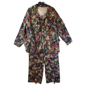 Swiss Military M70 Alpenflage Field Jacket M83 Pants Mens Large Multicolor Camo